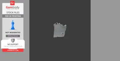 3D model of a section of Arg-e Bam, with towers and walls, designed for 3D printing.