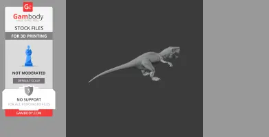 3D model of a Ngexisaurus dinosaur in a dynamic pose, ready for 3D printing.