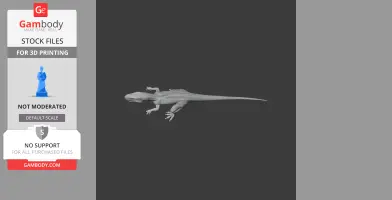 3D model of a Ngexisaurus, a prehistoric reptile, ready for 3D printing.