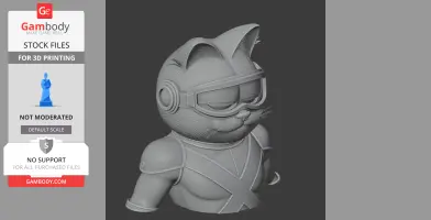 A cartoon cat in a superhero suit with goggles, combining feline and superhero elements.