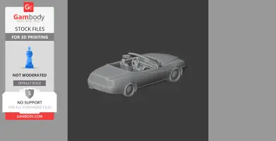3D model of a convertible Alfa Romeo GTV and Spider, ready for 3D printing.