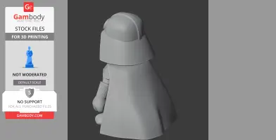 A 3D model mashup of Garfield wearing a Darth Vader outfit, viewed from the back.