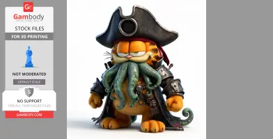 Garfield Davy Jones Ring Figure - Mashup Figure STL