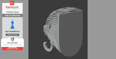 Porcupine HEAD WALL HANGER COAT AND - Animal Wall Hook STL
