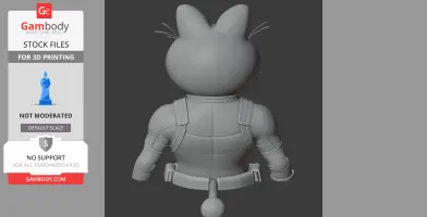 Garfield Deadpool Ring Figure - Mashup Figure STL
