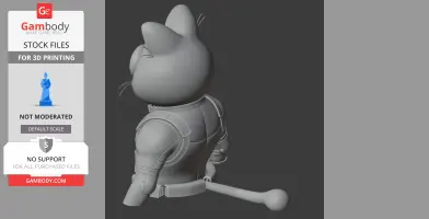 Garfield Deadpool Ring Figure - Mashup Figure STL