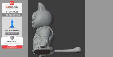 Garfield Deadpool Ring Figure - Mashup Figure STL