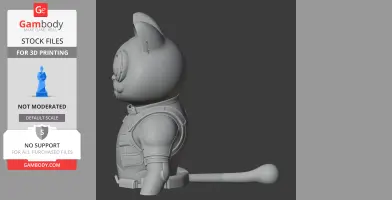 Garfield Deadpool Ring Figure - Mashup Figure STL