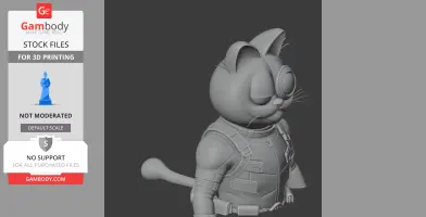 Garfield Deadpool Ring Figure - Mashup Figure STL