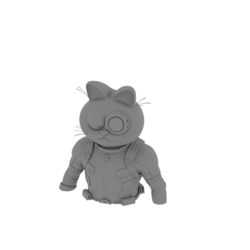 Garfield Deadpool Ring Figure.stl