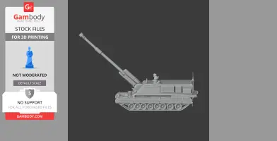 Bhim self-propelled howitzer - Tank Model STL
