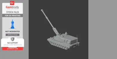 Bhim self-propelled howitzer - Tank Model STL