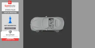 Top view of a 3D model of an Alfa Romeo Nuvola car, designed for 3D printing.