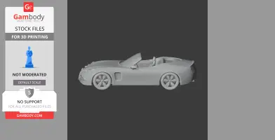 A 3D model of an Alfa Romeo Nuvola convertible car for 3D printing.