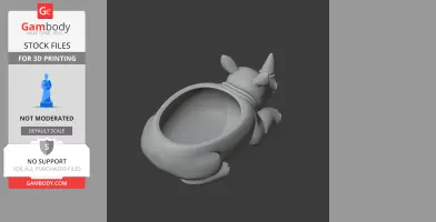 Rhinoceros Bowl - Animal Wall Hook STL