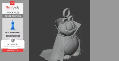 Garfield Dracula Ring Figure - Mashup Figure STL