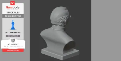 Gregor Mendel Bust - Historical Warrior STL