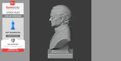 Gregor Mendel Bust - Historical Warrior STL