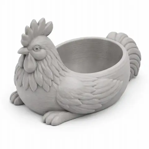 Rooster Bowl - Animal Wall Hook STL
