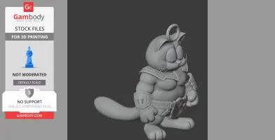 Garfield Drax Ring Figure - Mashup Figure STL