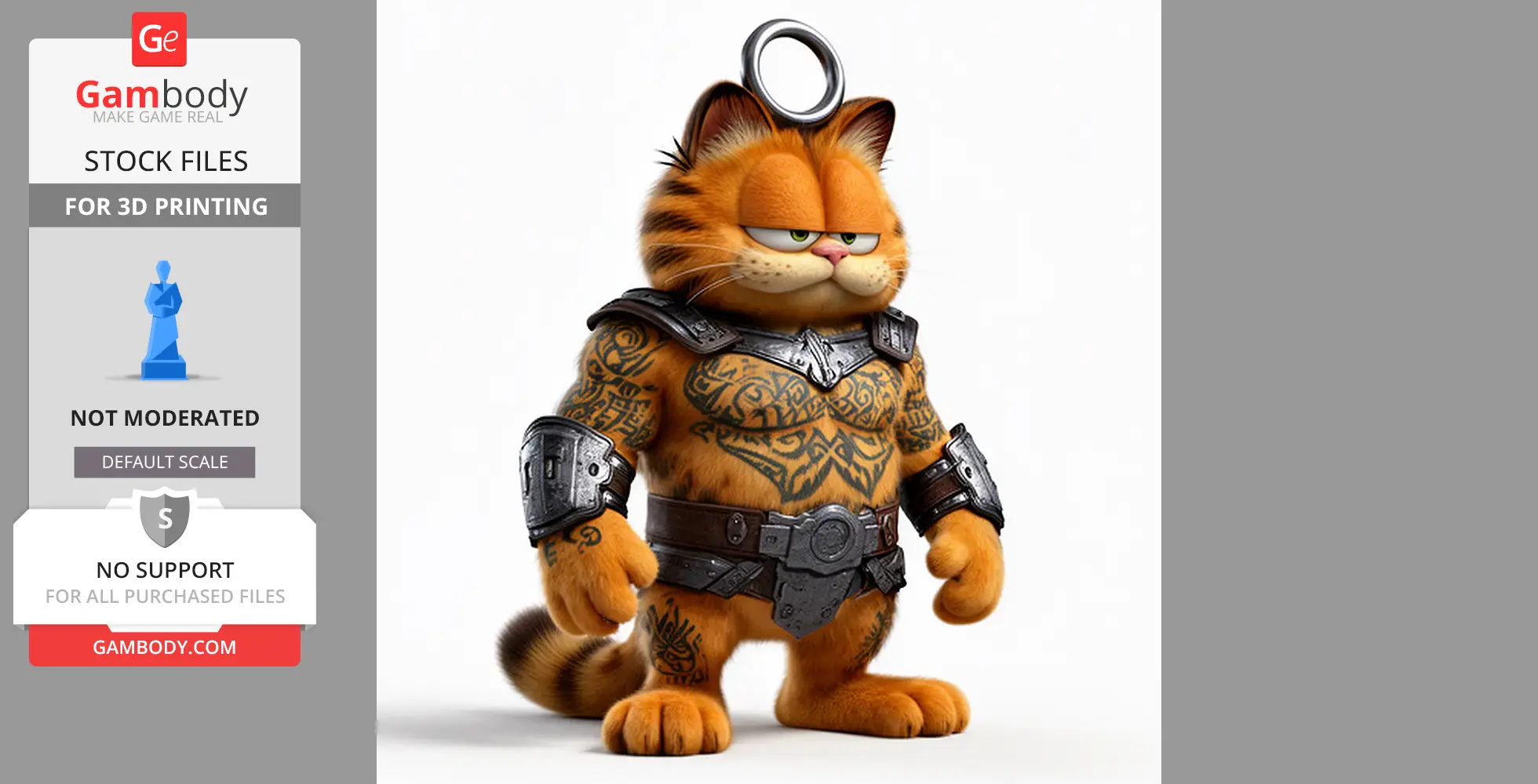 Garfield Drax Ring Figure - Mashup Figure STL