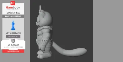 Garfield Drax Ring Figure - Mashup Figure STL