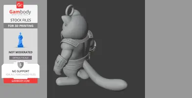 Garfield Drax Ring Figure - Mashup Figure STL