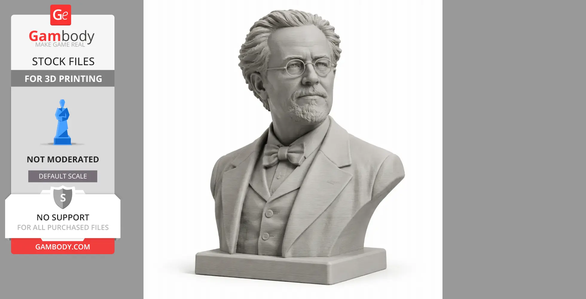 Gustav Mahler Bust - Historical Warrior STL
