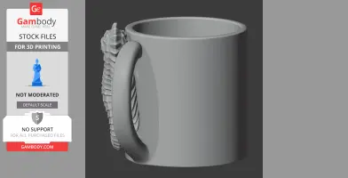 Seahorse Mug - Animal Wall Hook STL