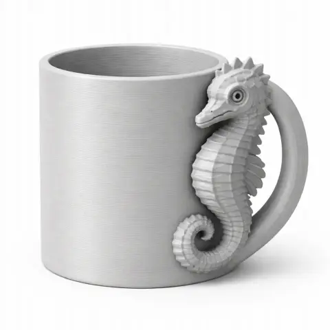 Seahorse Mug - Animal Wall Hook STL