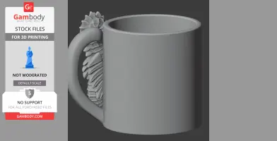 Seahorse Mug - Animal Wall Hook STL
