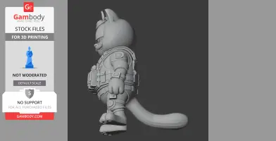 Garfield Ethan Hunt Ring Figure - Mashup Figure STL