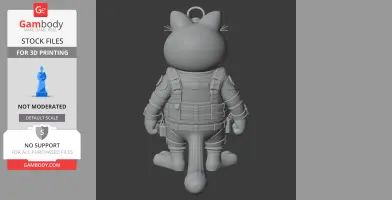 Garfield Ethan Hunt Ring Figure - Mashup Figure STL