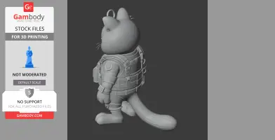 Garfield Ethan Hunt Ring Figure - Mashup Figure STL