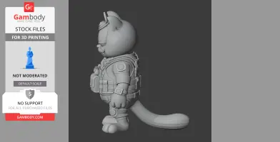 Garfield Ethan Hunt Ring Figure - Mashup Figure STL