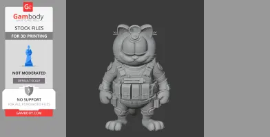 Garfield Ethan Hunt Ring Figure - Mashup Figure STL