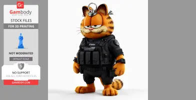 Garfield Ethan Hunt Ring Figure - Mashup Figure STL