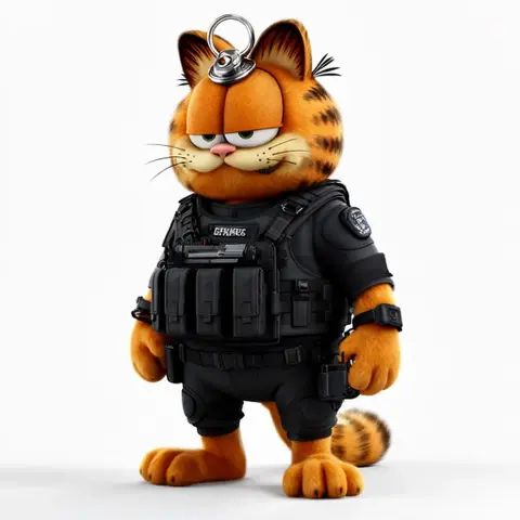 Garfield Ethan Hunt Ring Figure - Mashup Figure STL
