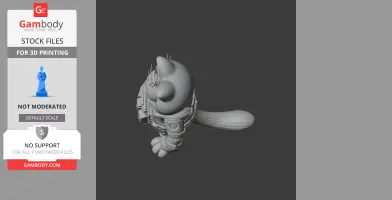 Garfield Ethan Hunt Ring Figure - Mashup Figure STL