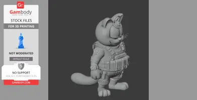 Garfield Ethan Hunt Ring Figure - Mashup Figure STL