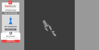 A detailed 3D model of a prehistoric dinosaur, Nototyrannus, in a lifelike pose for printing.