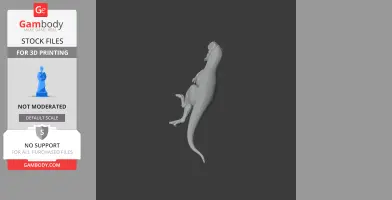 3D model of a Nototyrannus dinosaur in a standing pose, designed for 3D printing.