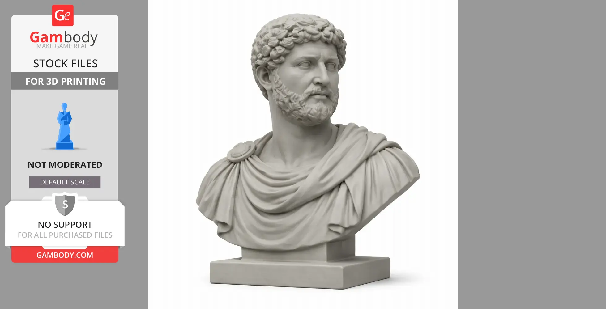 Hadrian Bust - Historical Warrior STL