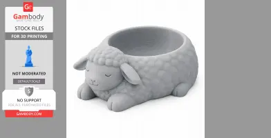 Sheep Bowl - Animal Wall Hook STL
