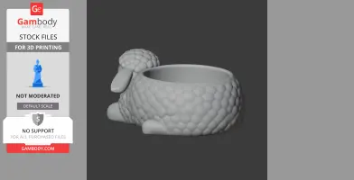 Sheep Bowl - Animal Wall Hook STL