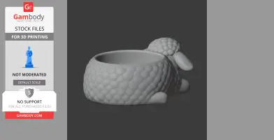 Sheep Bowl - Animal Wall Hook STL