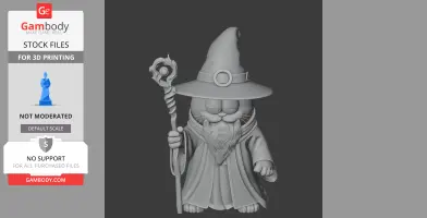 Garfield Gandalf Ring Figure - Mashup Figure STL