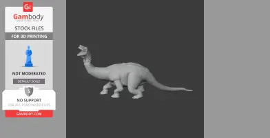 A 3D model of a prehistoric dinosaur, Ohmdenosaurus, in a standing pose ready for printing.