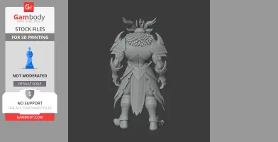 A detailed armored figure with spiked shoulders and draped fabric, viewed from the back.