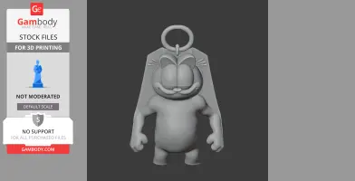 Garfield Human Torch Ring Figure - Mashup Figure STL